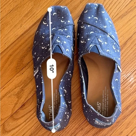 TOMS Navy Celestial Print Slip-Ons - Picture 4 of 4